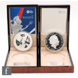 Elizabeth II - A 2017 silver proof 21 ounce Britannia coin and another silver proof kilo coin the