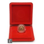 Elizabeth II - A 1989 proof half sovereign to commemorate the 500th anniversary of the Sovereign,