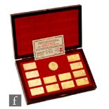 A set of twelve silver gilt ingots to commemorate the Centenary of Sir Winston Churchill,