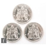 Mexico - Four 1948 silver pesos, .