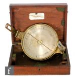 A 19th Century circular brass compass by Troughton & Simms London,