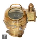 An early 20th Century brass ship's compass patent number 01151A 1339K,