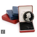Elizabeth II - A fifty dollar silver Pitcairn island silver proof coin 1790-1990,