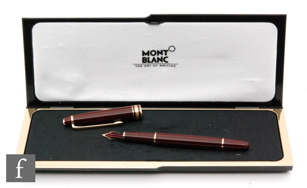 A Mont Blanc Meisterstruck 4810 fountain pen with 14ct gold nib 585 in fitted black case.