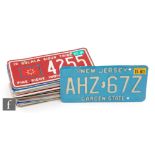 A collection of American licence number plates from the 1990s and later to include various states