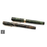A Swan fountain pen with 14ct gold 4 nib, engraved collar dated 17-10-41,