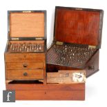 An early 20th Century mahogany two drawer chest fitted with steel dies,