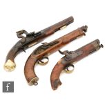 An 18th Century Light Dragoon flintlock pistol, tower and GR stamp to lock plate, brass stock,