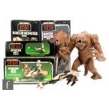 Kenner Star Wars Return of the Jedi, a boxed Rancor Monster and a boxed Speeder Bike,