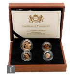 Elizabeth II - 2013 proof sovereign four coin set with certificate, cased.