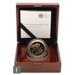 Elizabeth II - A 2016 UNC five sovereign piece with certificate,