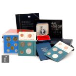 Elizabeth II - 1972 Jersey and Guernsey Royal Wedding proof coin sets,