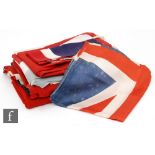 Assorted various Union Jack flags.