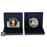Elizabeth II - A ten pound silver proof Falklands Island coin to commemorate the Golden Jubilee