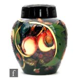 A Moorcroft Pottery ginger jar in the Queen's Choice pattern designed by Emma Bossons, impressed and