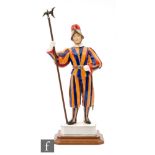 A Royal Worcester figure Trooper of the Papal Swiss Guard, from The Papal Series, number 111 of 150,