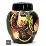 A Moorcroft Pottery ginger jar in the Queen's Choice pattern designed by Emma Bossons, impressed and