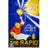 After R. Dion (c. 1910) - A French lithographic poster for 'The Rapid' metal polish, printed c.1910,