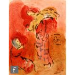 Marc Chagall (1887-1985) - Ruth Glaneuse (Ruth Gleaning), from The Bible Series, published 1960,