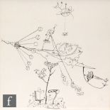 Rowland Emett (1906-1990) - Design for a sculpture at the 1957 exhibition, pen and ink sketch, bears