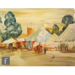 Clifford Frith R.B.A (B. 1924) - Evening at the fair, lithograph, signed in the stone, framed,