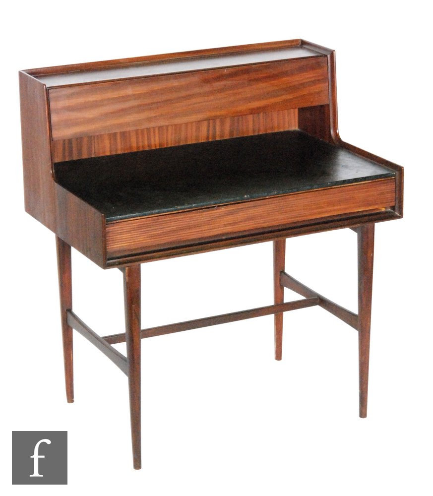 Richard Hornby for Fyne Ladye Furniture - A teak writing desk, the upright section fitted