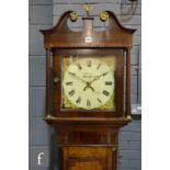 A 19th Century mahogany longcase clock by J Brooks Stratford, the 30 hour striking movement enclosed