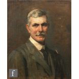 CHARLES MENDELSSOHN HORSFALL (1865?1942) - Portrait of a gentleman wearing a grey suit, long bust