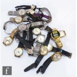 A parcel lot of mid 20th Century and later wrist watches to include Rotary, Accurist and Roamer