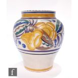 A 1930s Carter Stabler & Adams Poole Pottery vase of shouldered ovoid form, decorated with hand