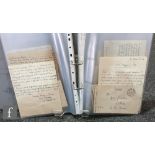 An album containing twenty five covers with letters, correspondence to German Luftwaffe in