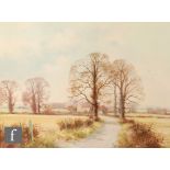 LEWIS HOWE-BENNETT (B.1934) - 'A Warwickshire Lane', oil on canvas, signed, framed, 44cm x 60cm.