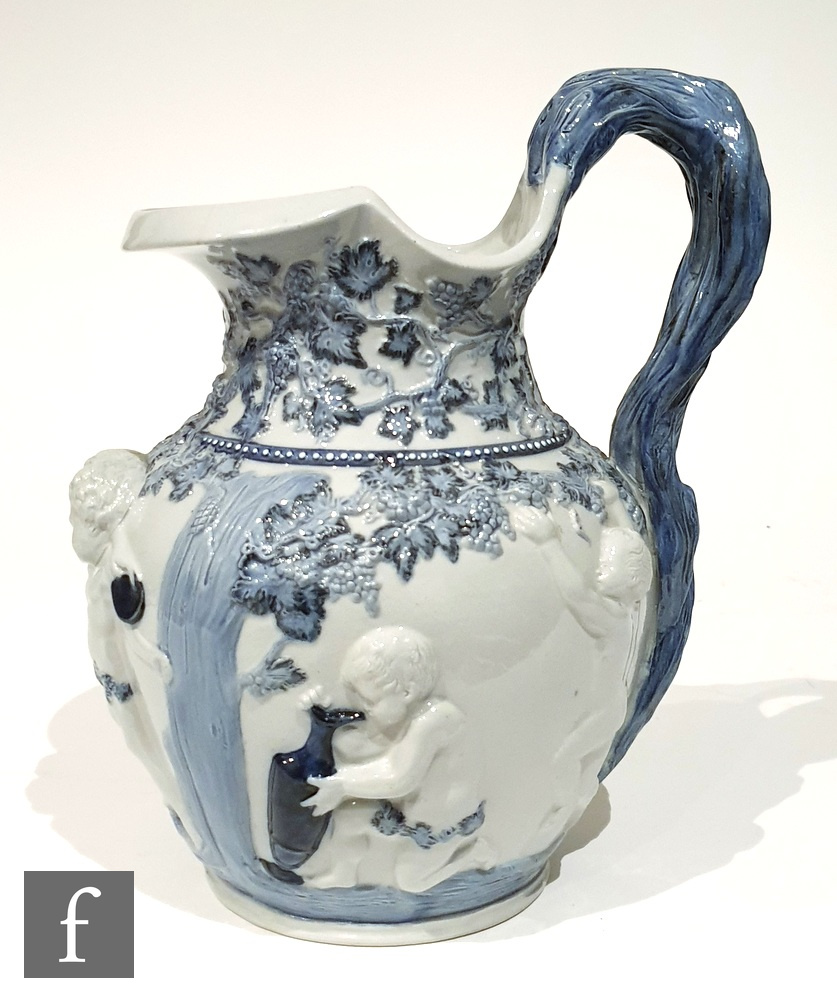 A late 19th Century Copeland 'Spode's Florentine' water jug decorated with relief moulded