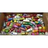 A collection of playworn diecast models to include Matchbox, Corgi Juniors, Husky and similar. (qty)