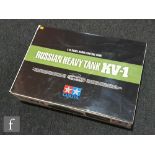 A Tamiya 56028 1:16 scale Russian Heavy Tank KV-1 radio control model kit, boxed.