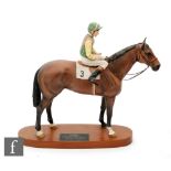 A Beswick Connoisseur model of Nijinsky with Lester Piggott up, printed and painted mark, height