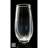 A mid 20th Century Orrefors clear crystal glass Sail vase designed by Sven Palmqvist engraved with