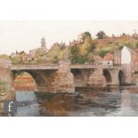 IVAN LAPPER, ARCA (CONTEMPORARY) - 'Bridgnorth from the river', gouache, bears attribution on