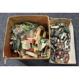 A collection of Britains and similar hollowcast figures and accessories, mainly from the Miniature