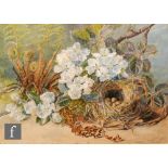 FANNY JANE BAYFIELD (LATE 19TH CENTURY) - 'Nest of the Sedge Warbler', watercolour, signed with