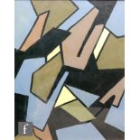 DAVID BARNES ( CONTEMPORARY) - Geometric Abstract, acrylic on board, signed verso, framed, 69cm x