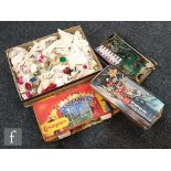 A collection of 1950s Christmas decorations to include a selection of baubles and three sets of