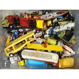 A collection of assorted playworn diecast models to include Matchbox, including Adventure 2000 and