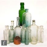 A collection of 20th Century glass bottles, some marked 'Poisonous'. (qty)