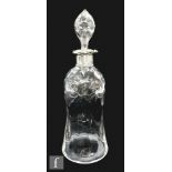 An early 20th Century Thomas Webb & Sons clear crystal decanter of waisted sleeve form with