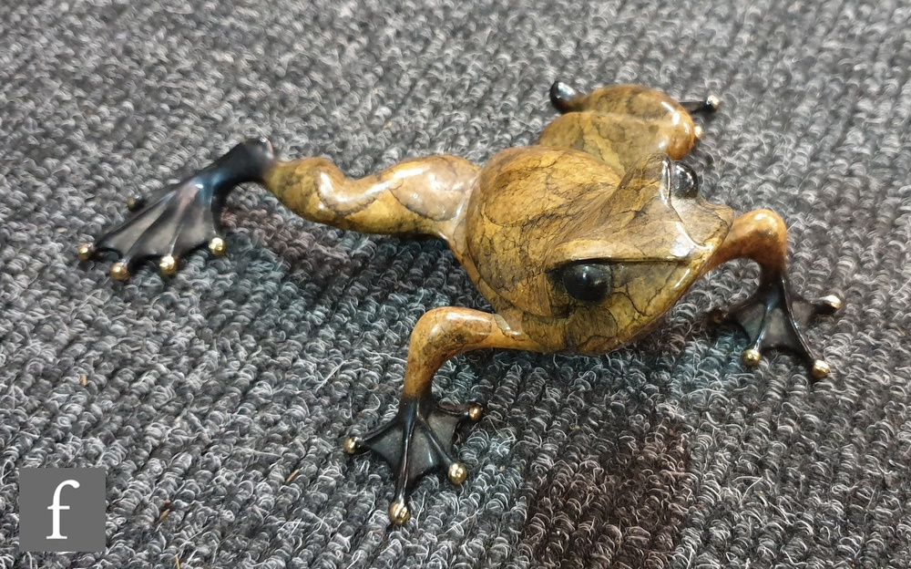 Michael Simpson - A contemporary bronze frog, stamped 'Frogman' with Certificate of Authenticity