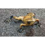 Michael Simpson - A contemporary bronze frog, stamped 'Frogman' with Certificate of Authenticity