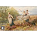 AFTER MYLES BIRKET FOSTER - The Donkey Ride, chromolithograph, framed, 24cm x 38cm, frame size