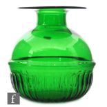 A 20th Century Boda glass vase designed by Bertil Vallien, of globular form with collar neck and