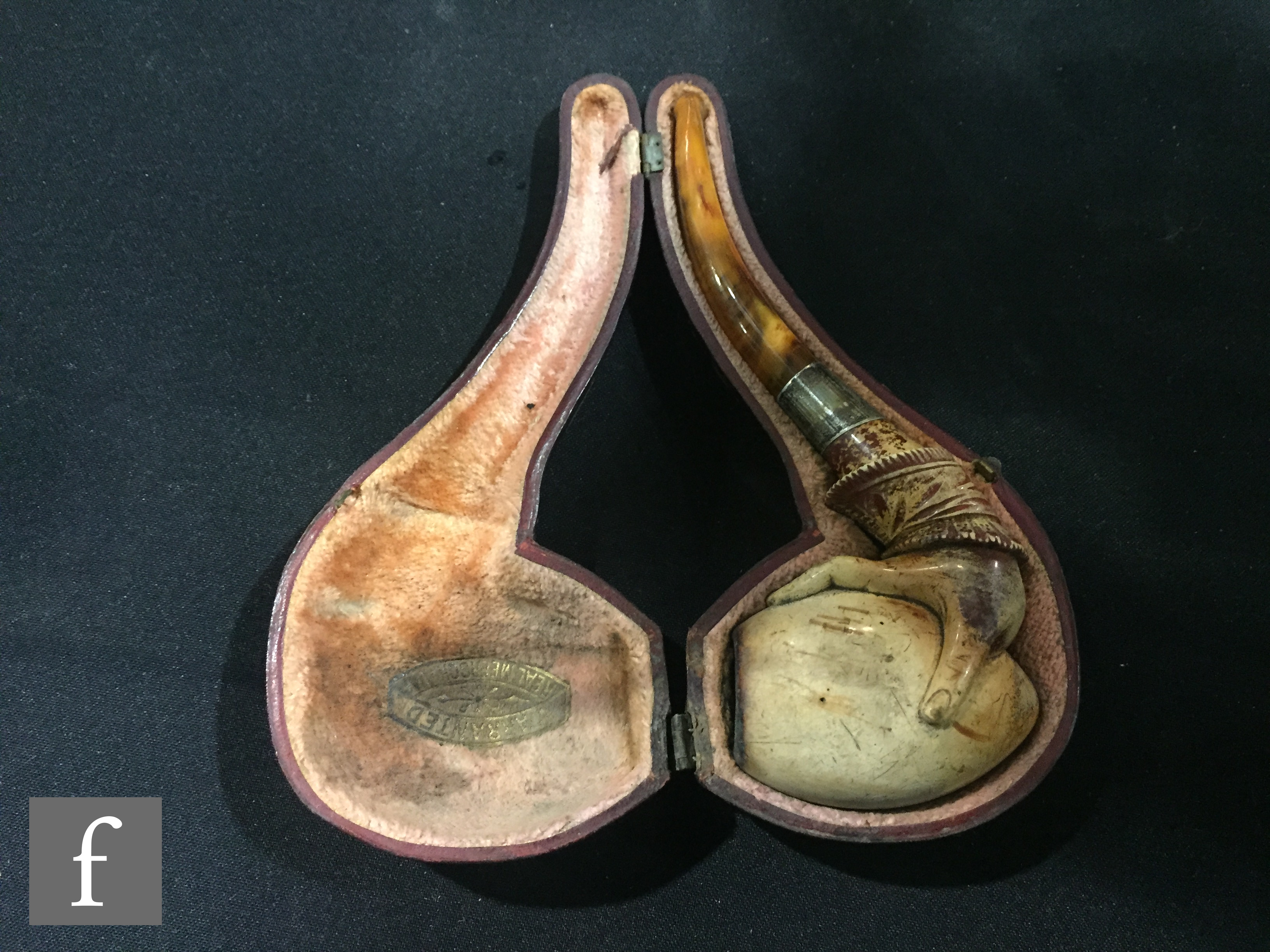 A collection of late 19th to early 20th Century cased Meerschaum pipes, including an example - Image 12 of 19